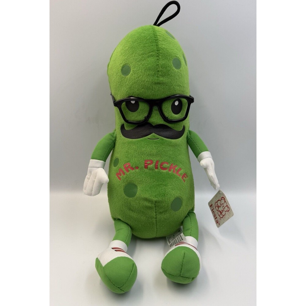 Fiesta Toy Plush Mr. Pickle With Mustache and Glasses